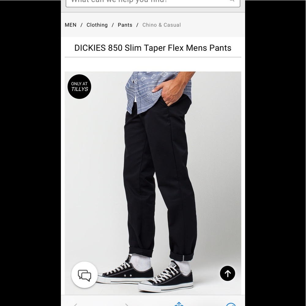 850 Black Slim Taper Dickies Flex Pant